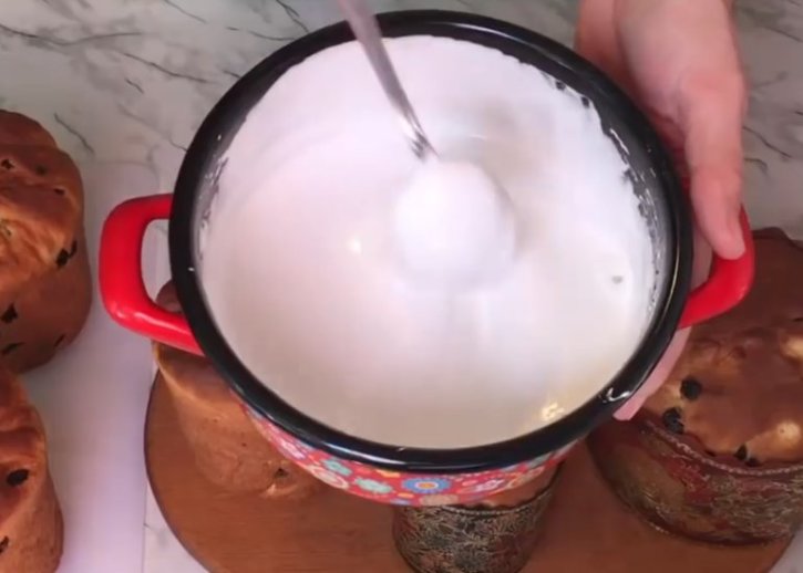 Сахарная глазурь для куличей